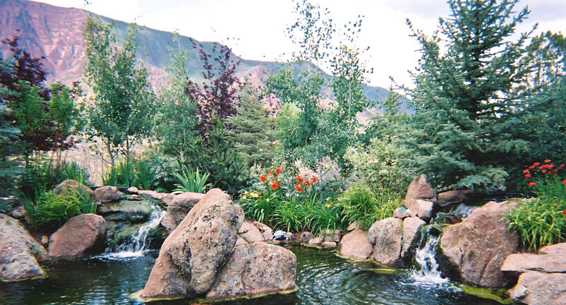 Koi Pond & Spaces: Outdoor rooms gathered around a koi pond