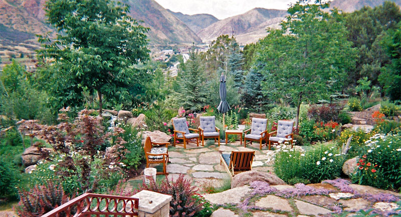 Koi Pond & Spaces: Outdoor rooms gathered around a koi pond