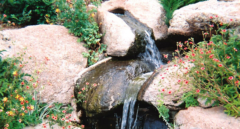 Koi Pond & Spaces: Outdoor rooms gathered around a koi pond