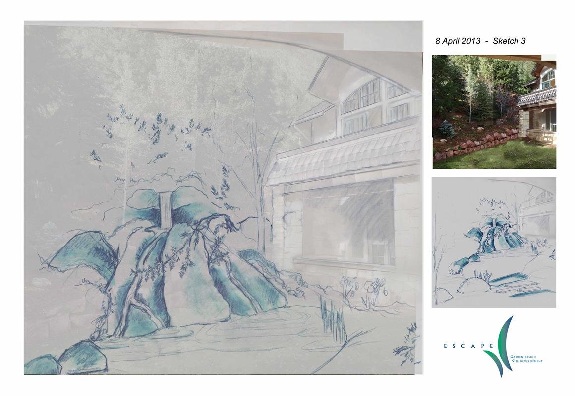Garden Fountain Conceptual Sketch