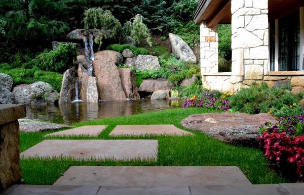 A Garden Fountain In Aspen, Colorado