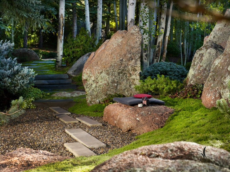A lush Colorado mountain garden in summer